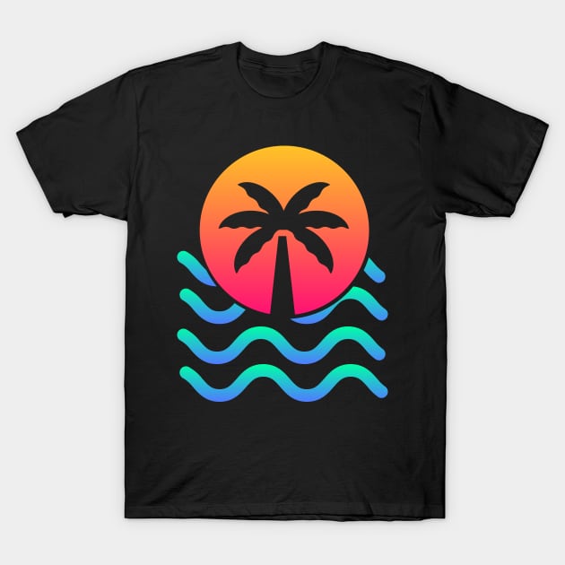 Palm Tree - Aesthetic Vaporwave Vibes T-Shirt by MeatMan